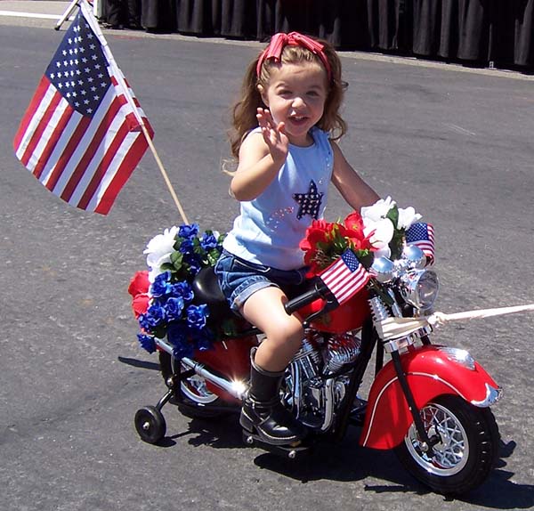 Little Girl in 4th of July Parade