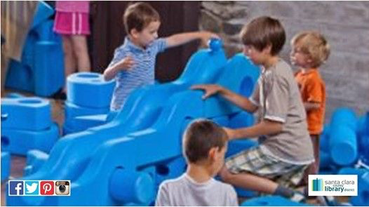 Big Blue Blocks Free Play at Milpitas Library