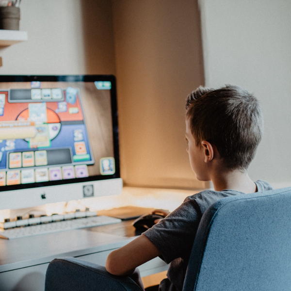 Boy on iMac