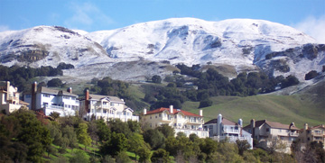 Monument Peak and Summitpoint homes in the snow